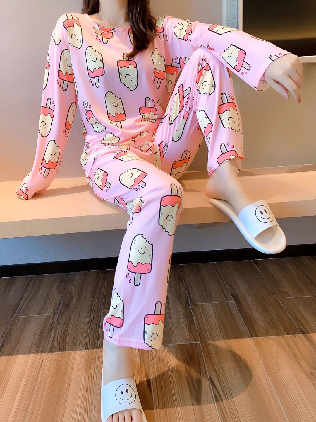 Long sleeve #Pink ice cream