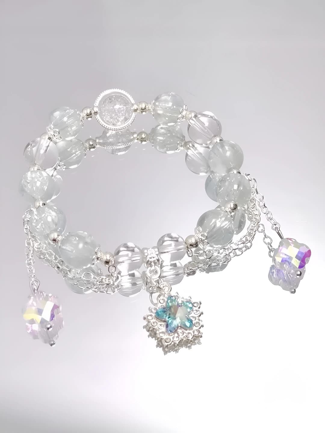 Star clover bracelet blue