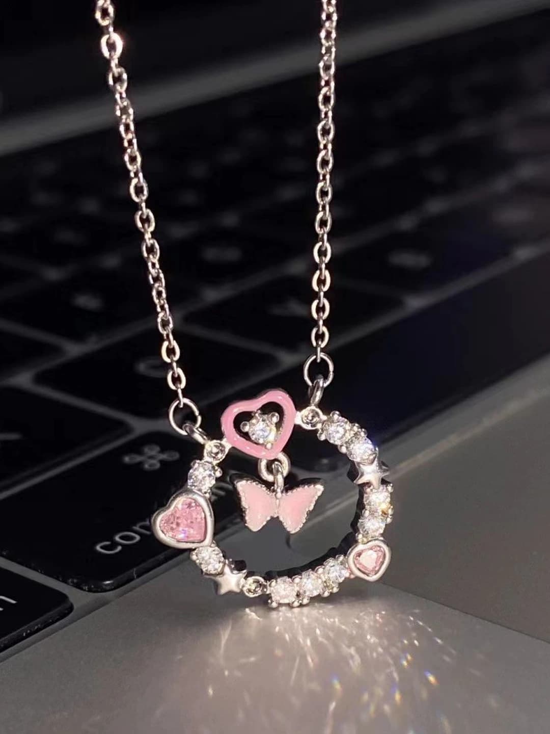 Spring butterfly dream necklace