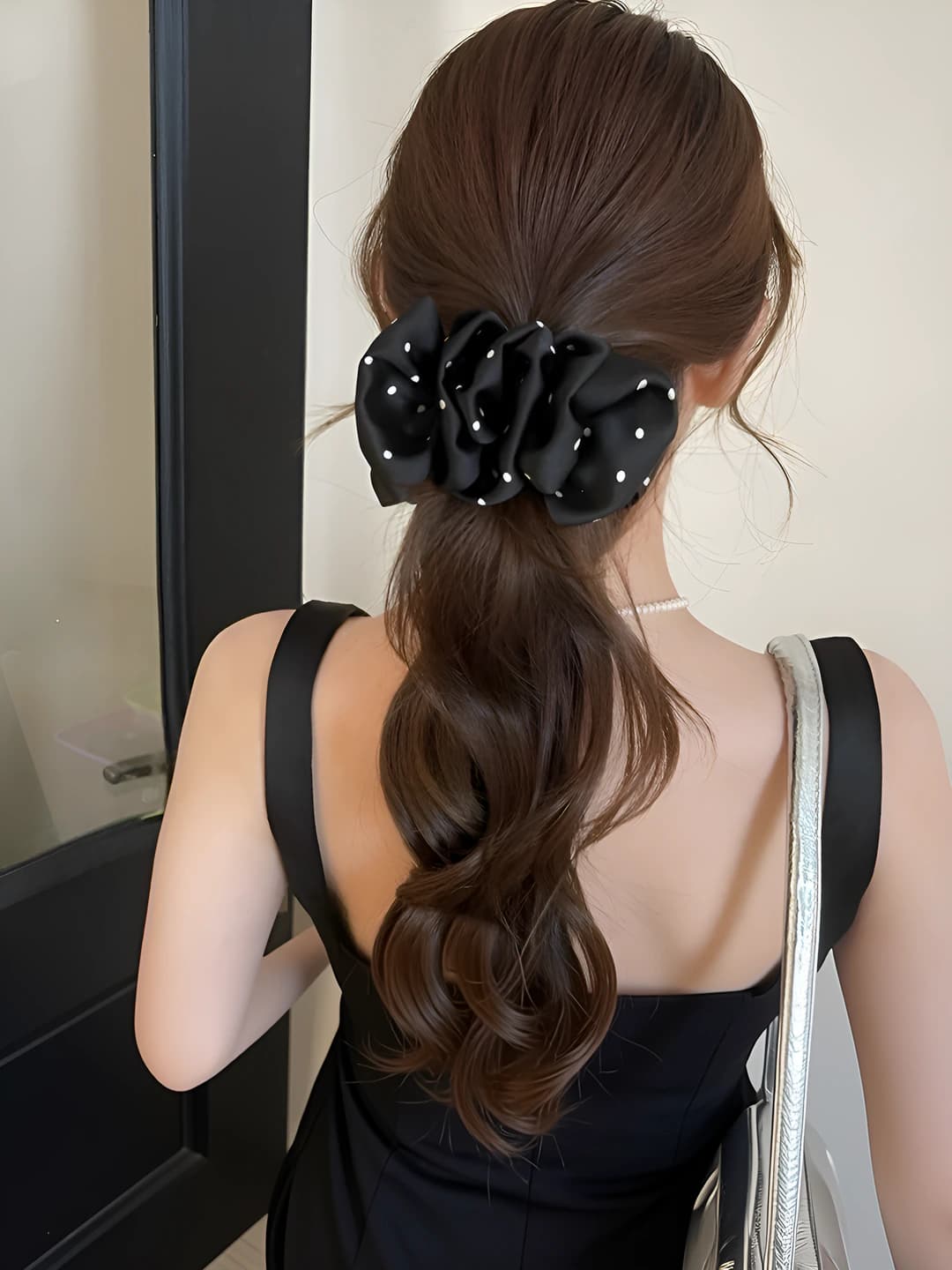 1# Black, polka dot, 12 cm