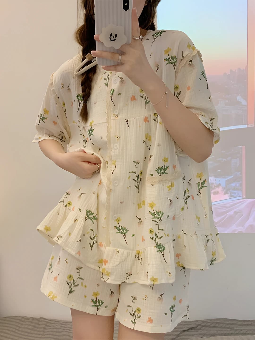 Apricot Ruffle Floral