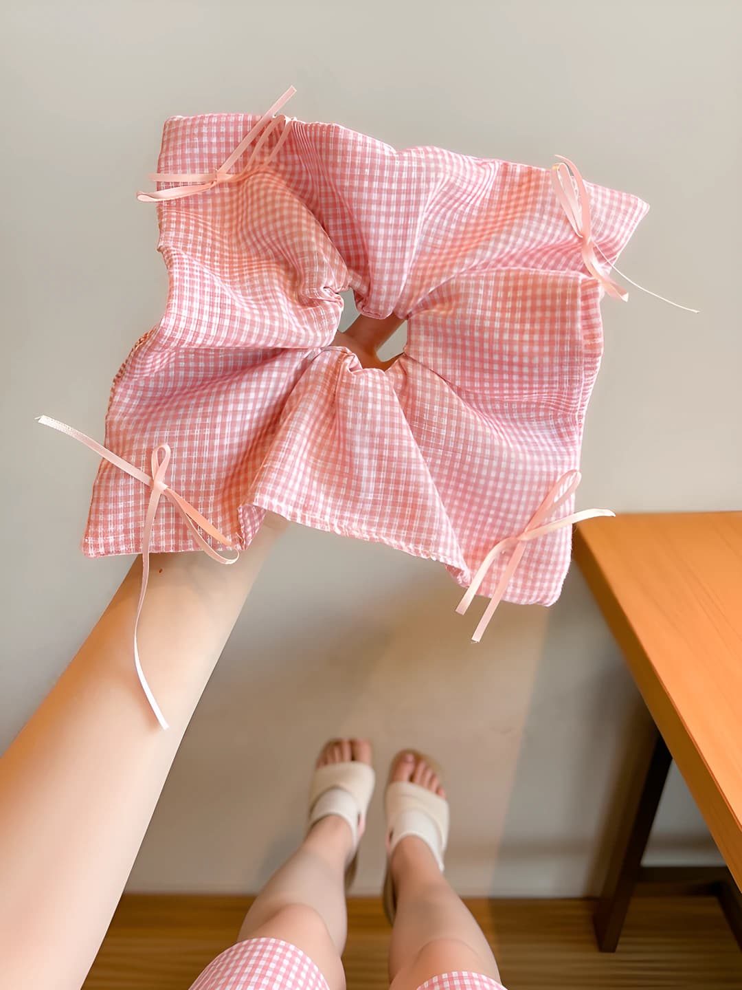 3# Pink-white plaid