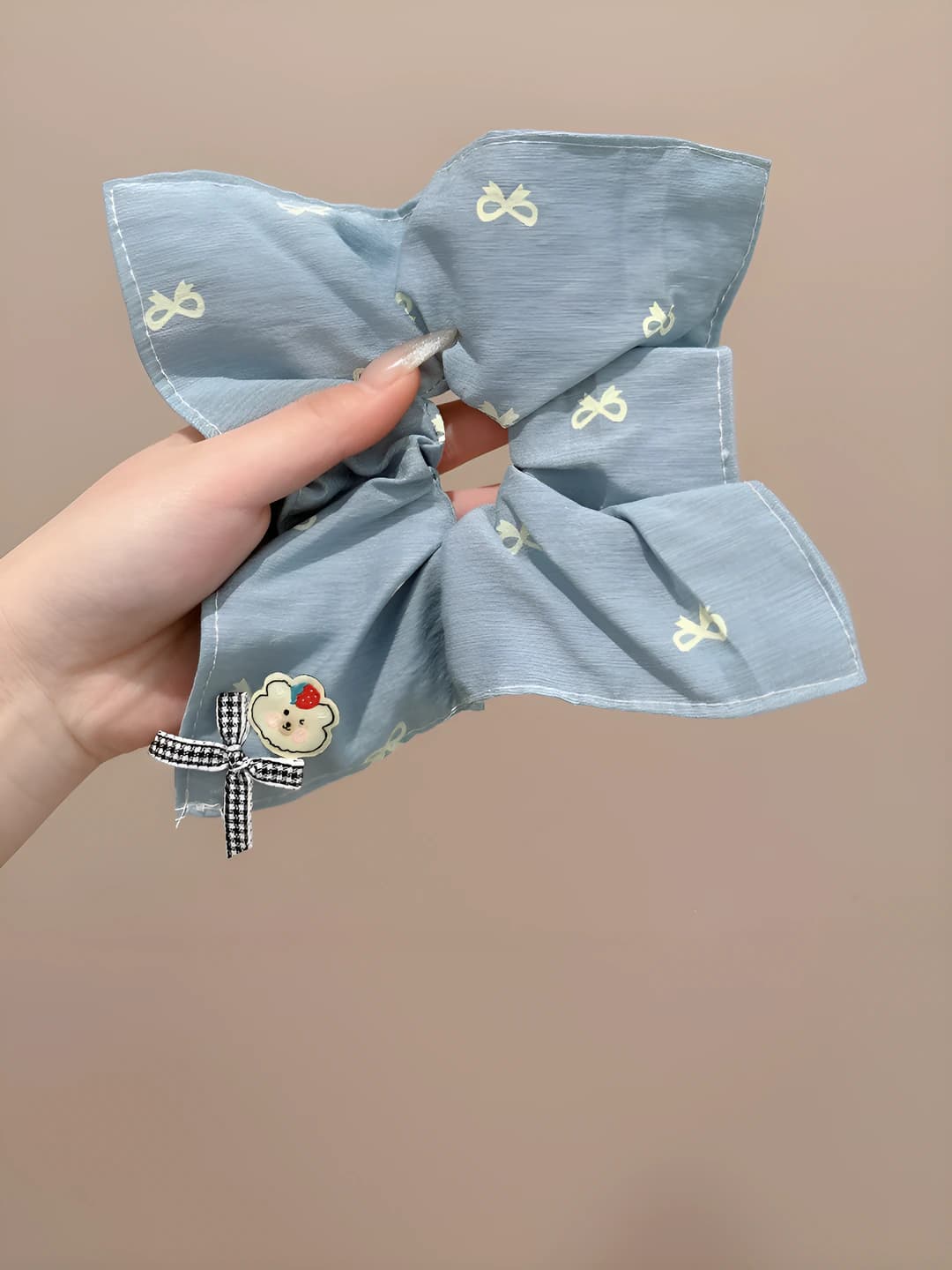 Синий бантик ~12 см