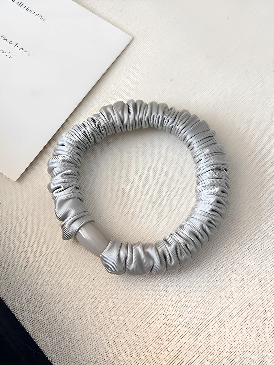 Satin hair tie [Blue] 1 pc