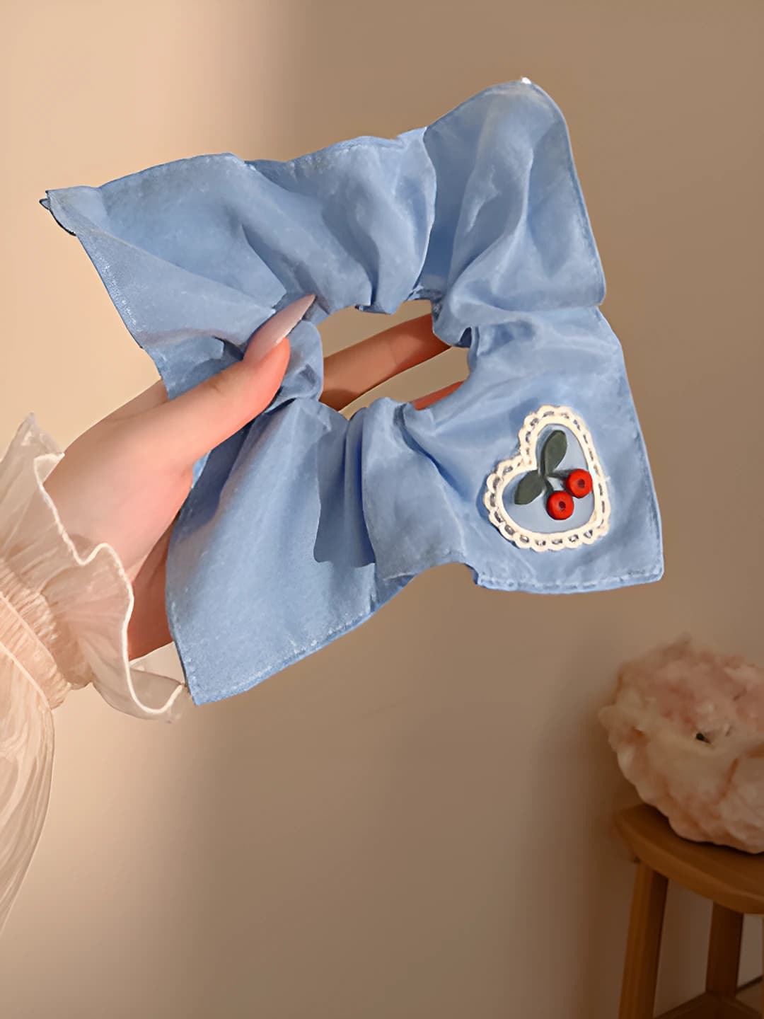 Синие вишнёвые квадратный платок 19*21 cm