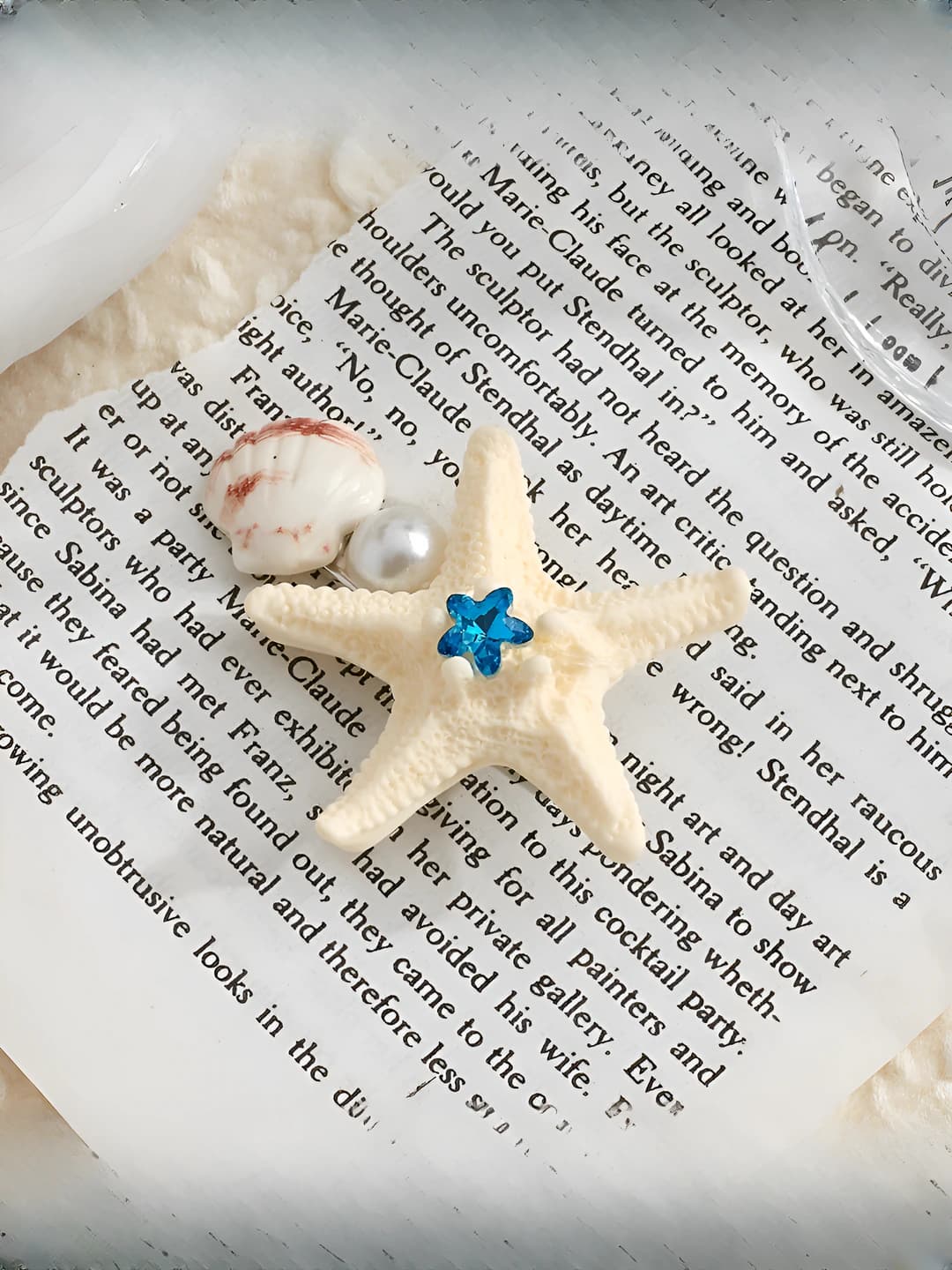 5# Off-white starfish, 5.5 cm