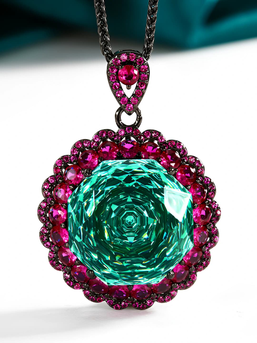 Black gold Paragreen pendant with Chopen chain