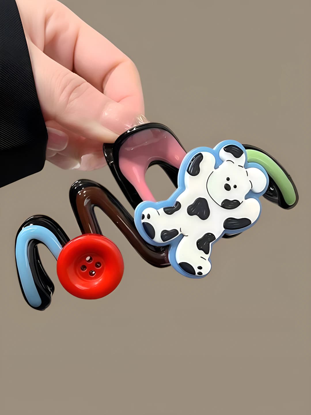 Button puppy clip approx 10.5 cm