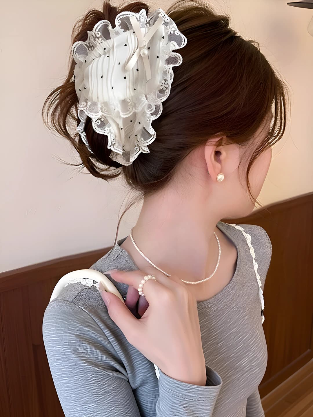 4# Tulle triangle clip ~13 cm