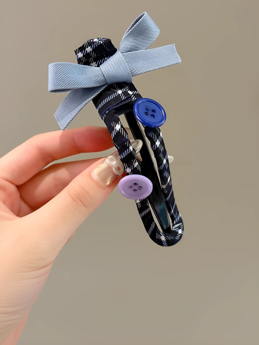 Blue bow 12 cm