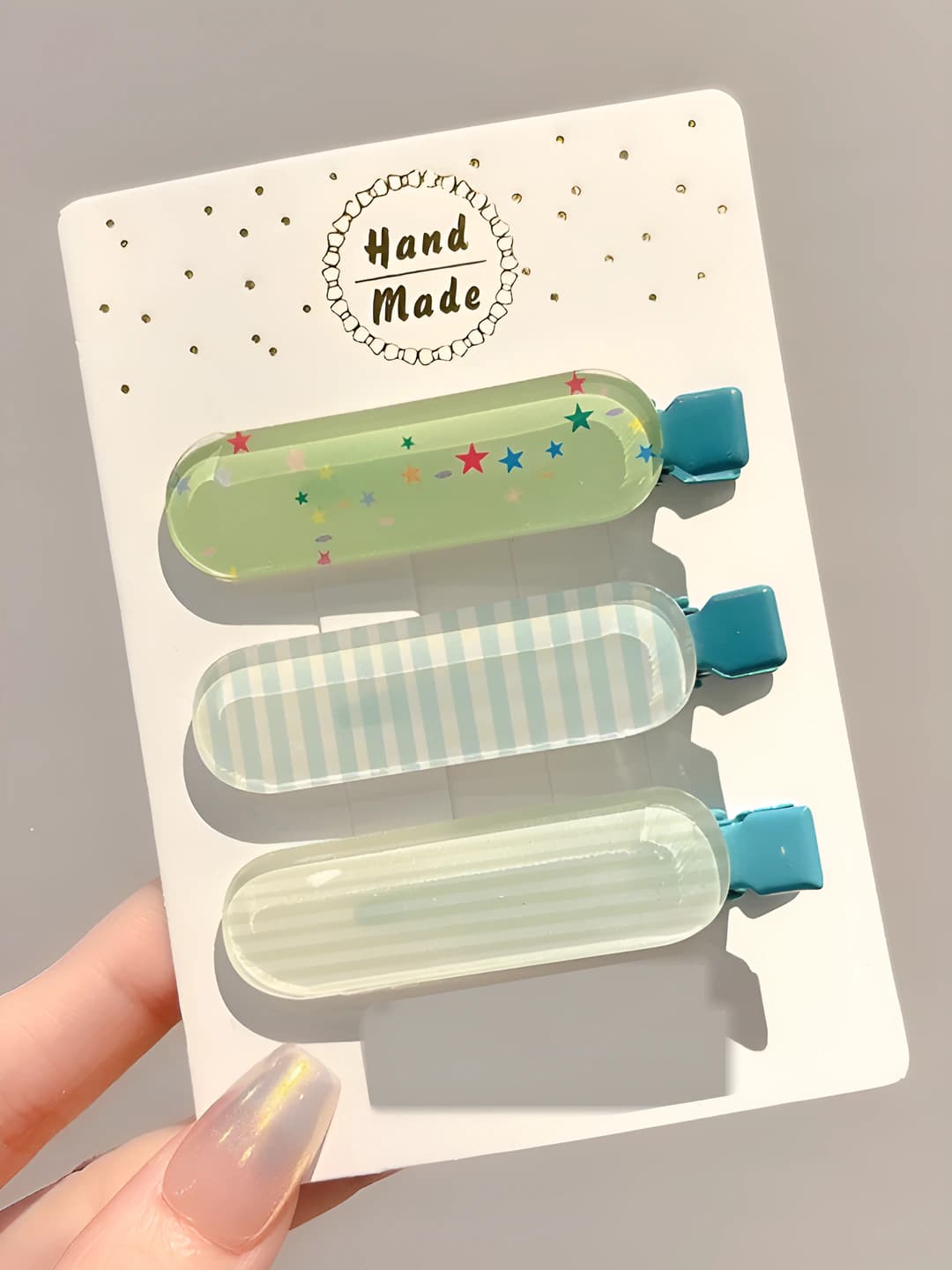 Зелёный jelly, 3 шт, 6 см