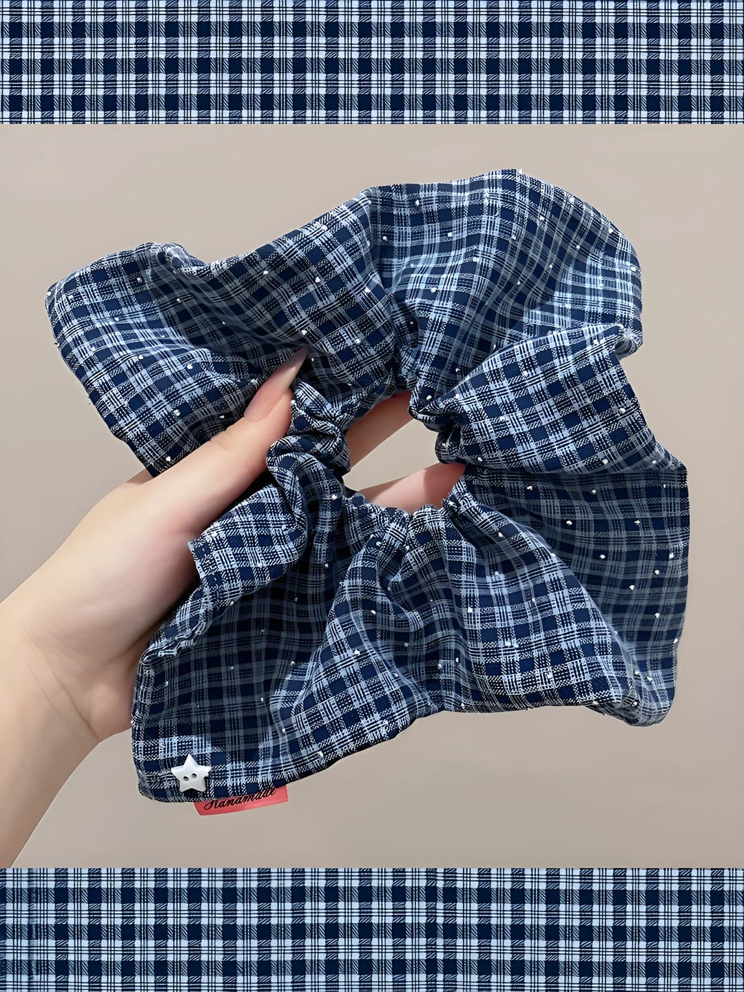 Blue star plaid 22 cm