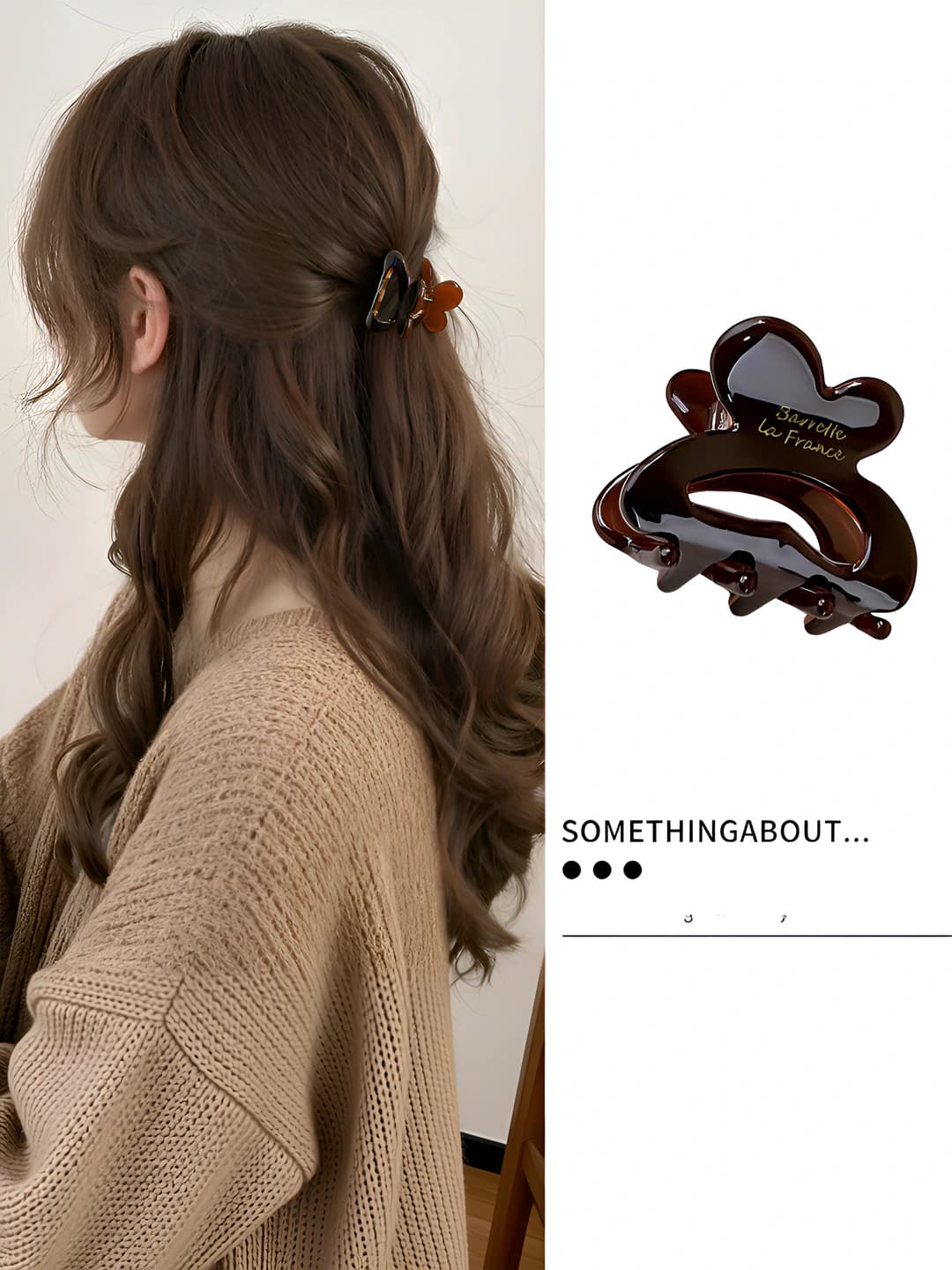 Women's hair clips and combs 2026: small claw clip for half-up style in natural style