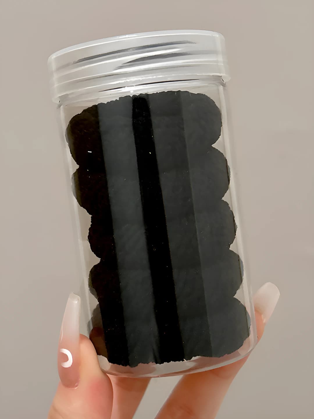 8# Black diagonal 5 pcs in jar