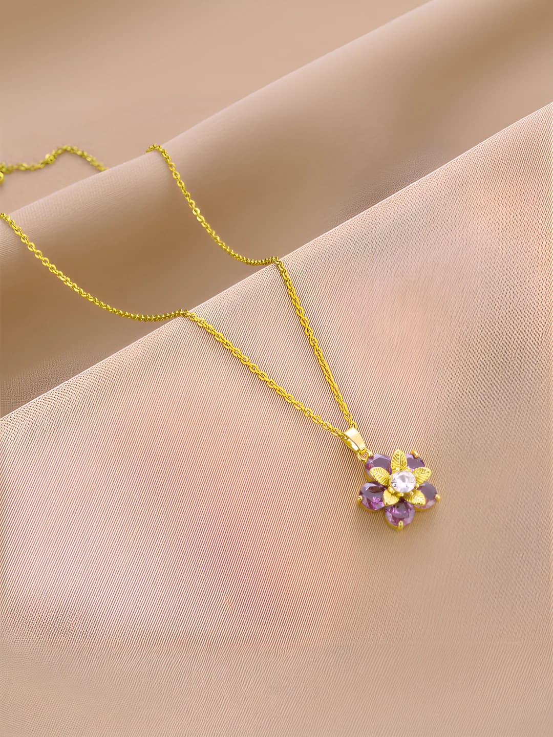 Gold, purple zircon