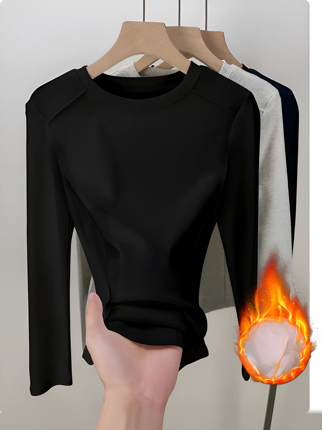 Black, brushed lining, fleece