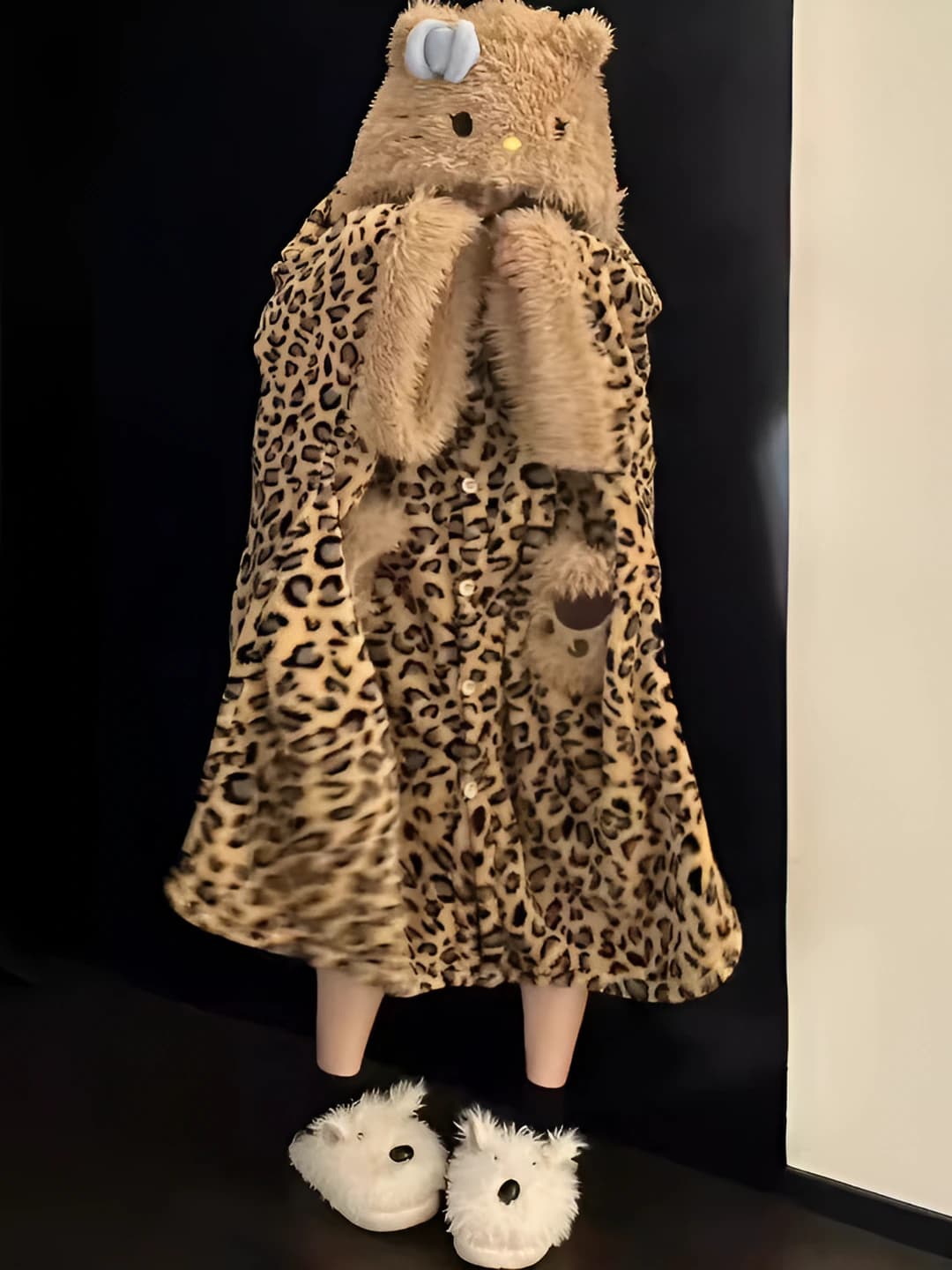 Leopard print KT paltosi + shim
