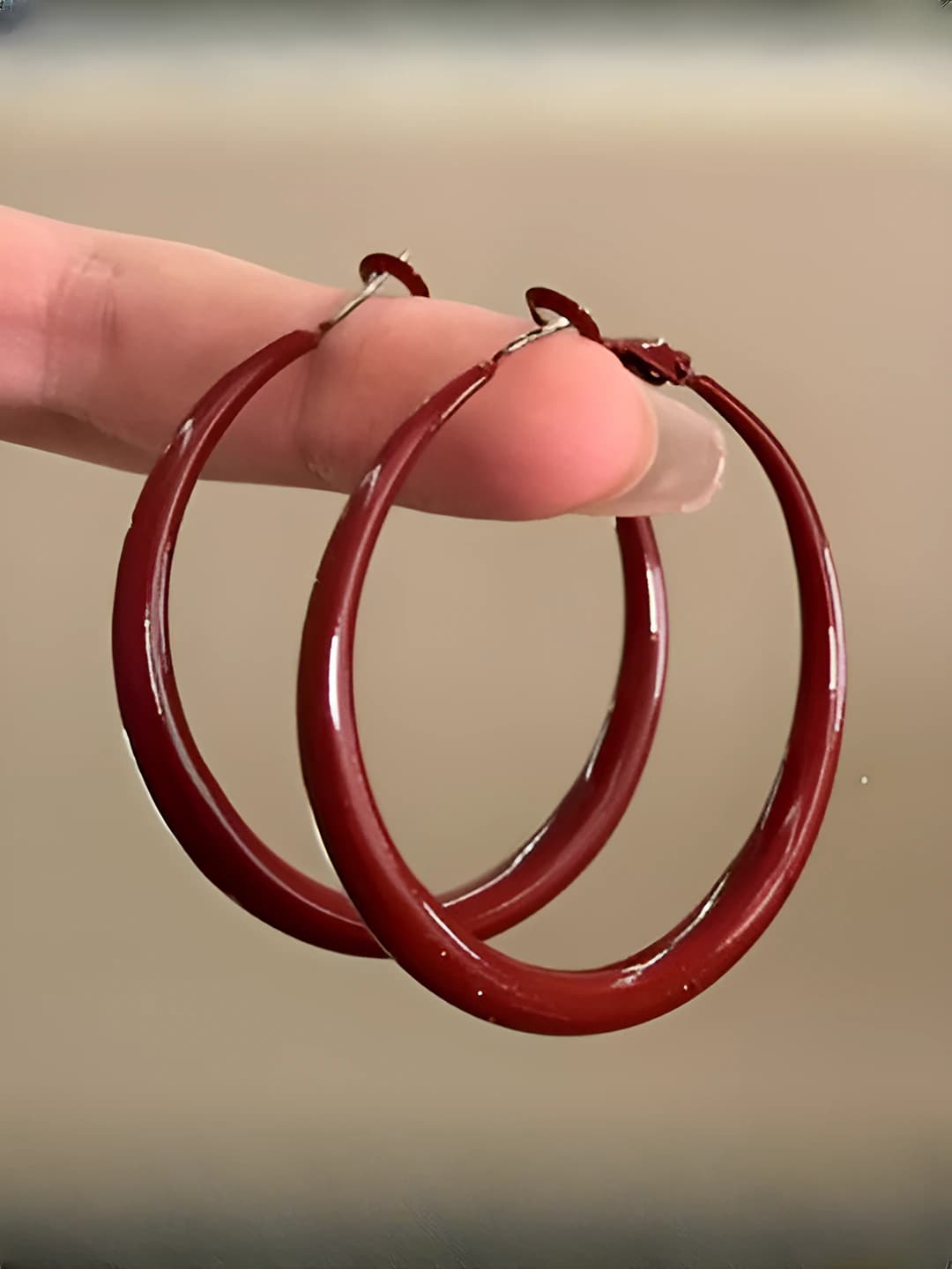 Wine red simple hoop 5cm