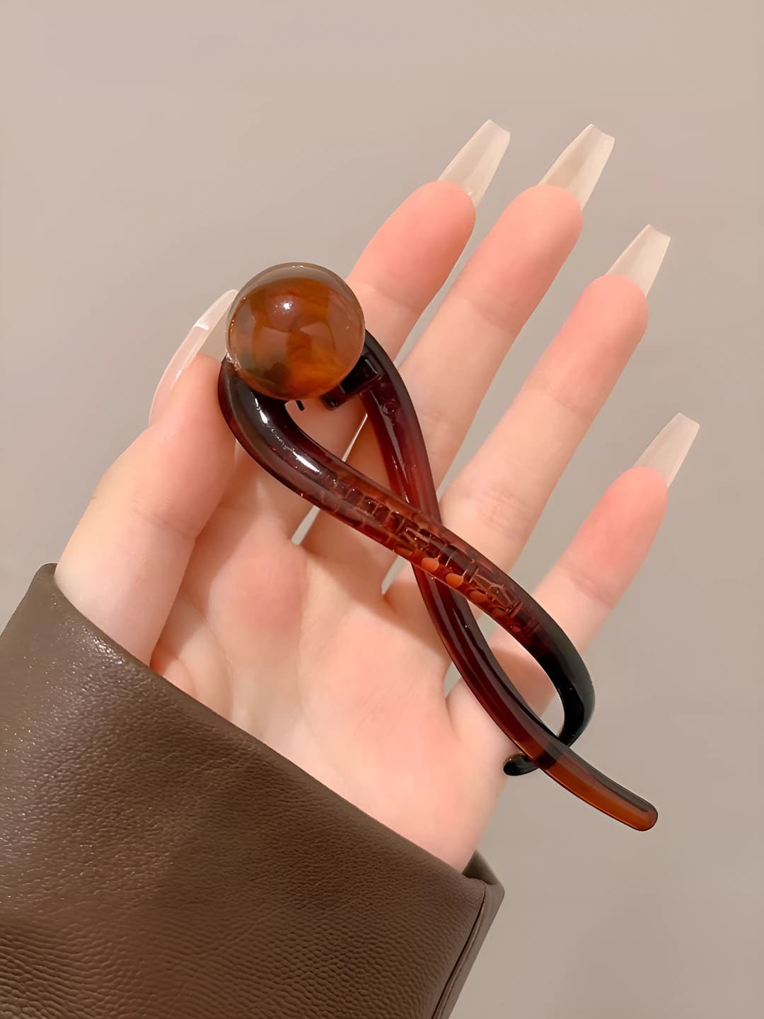 1# Amber gradient bead 10.5 cm