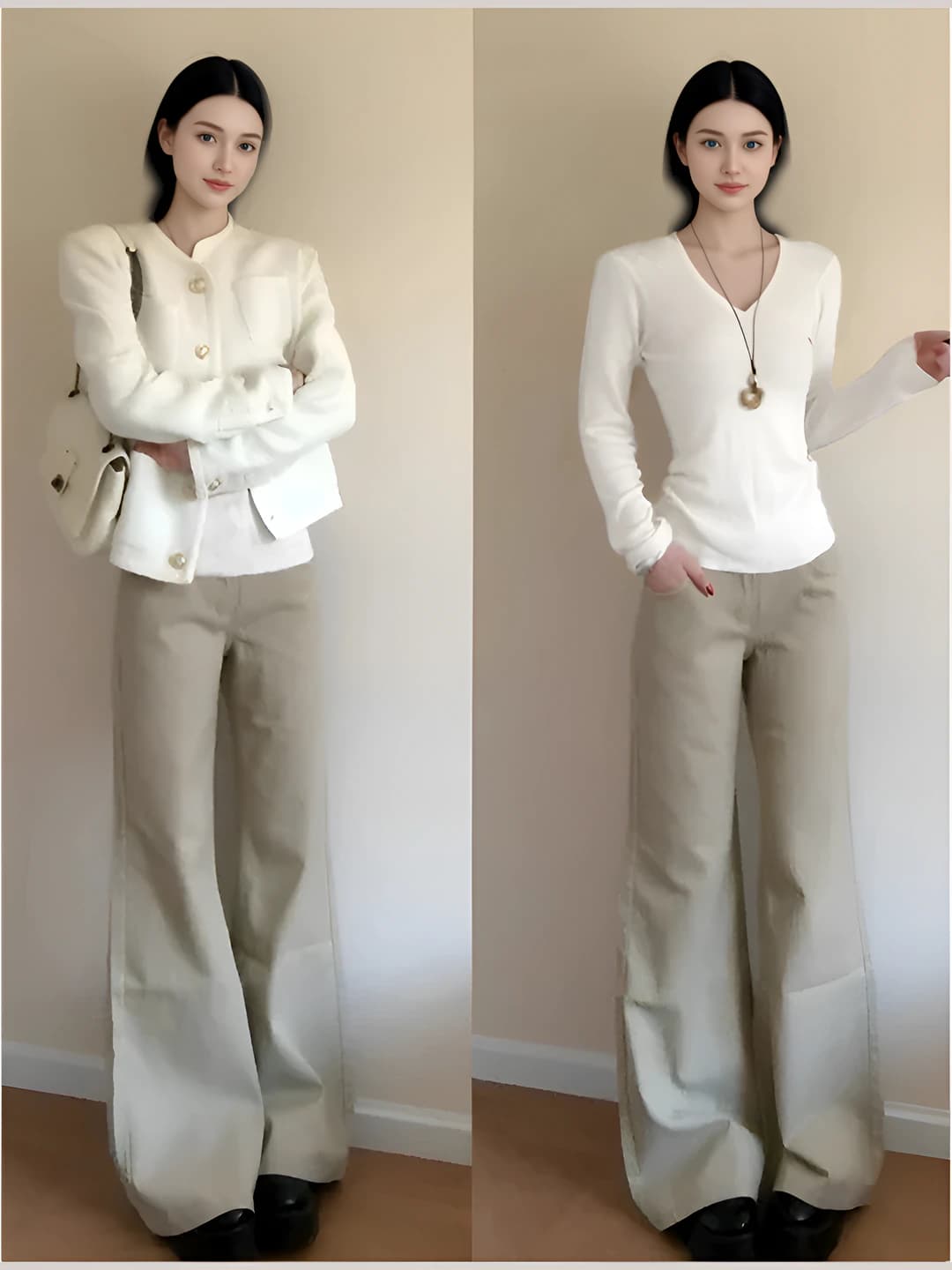 White [Brushed inside] Thick