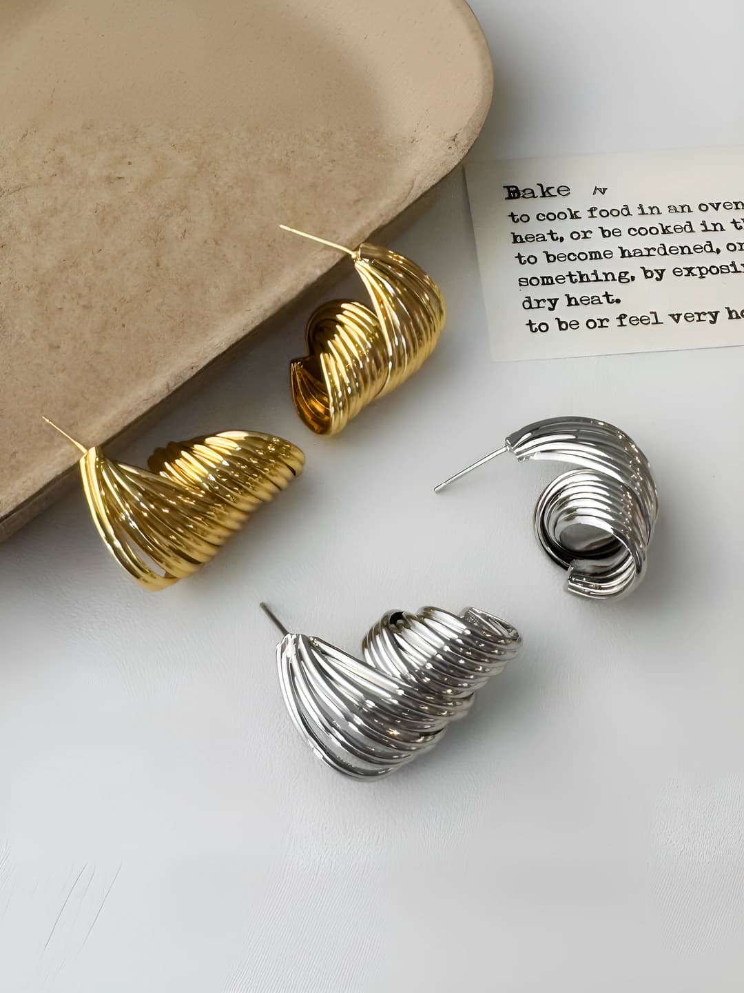 Женские ретро серьги-гвоздики из меди с 18k палладиевым покрытием, геометрическая овальная форма