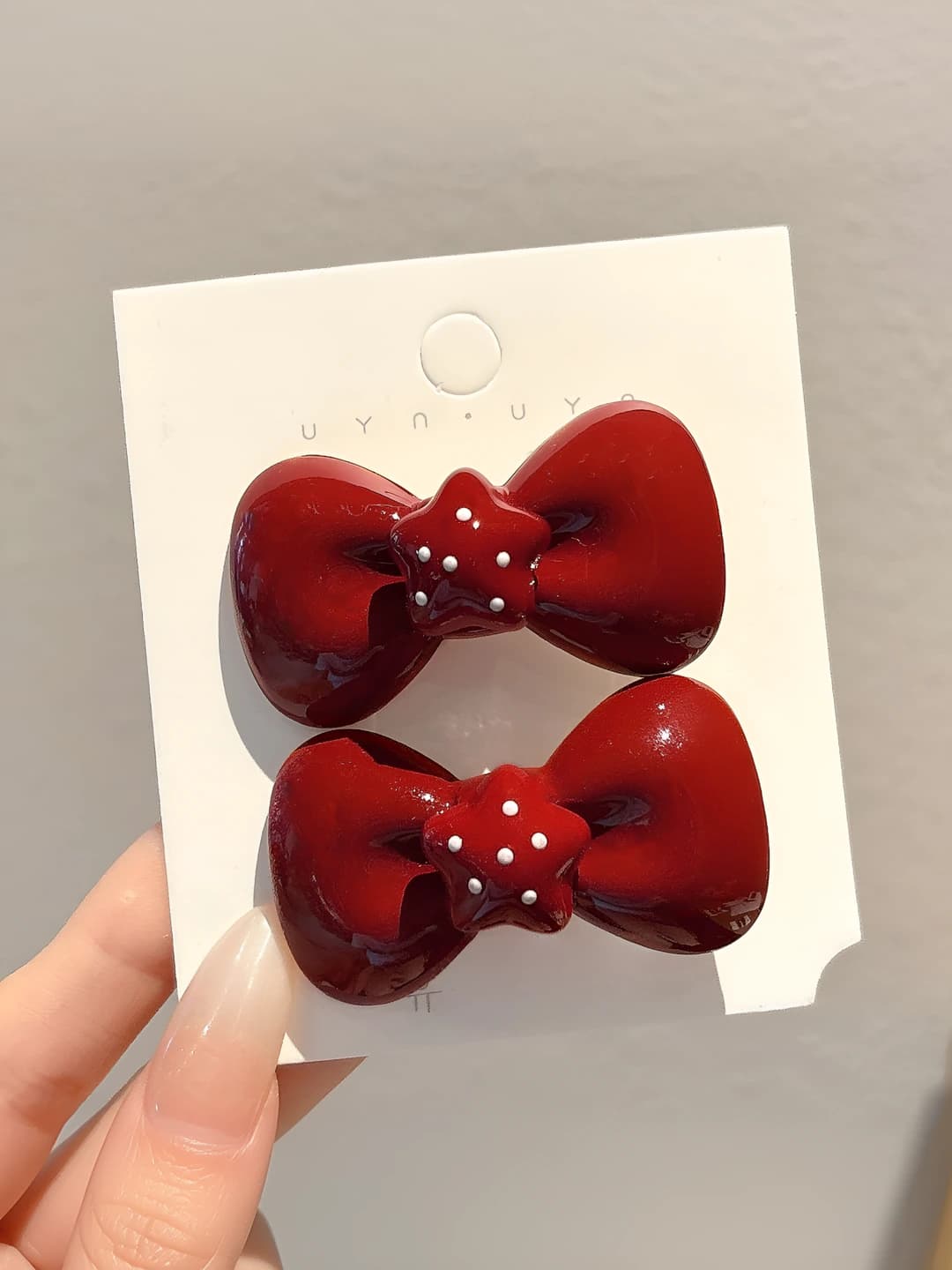 3# Dotted star large bow [1 pair] 5 cm