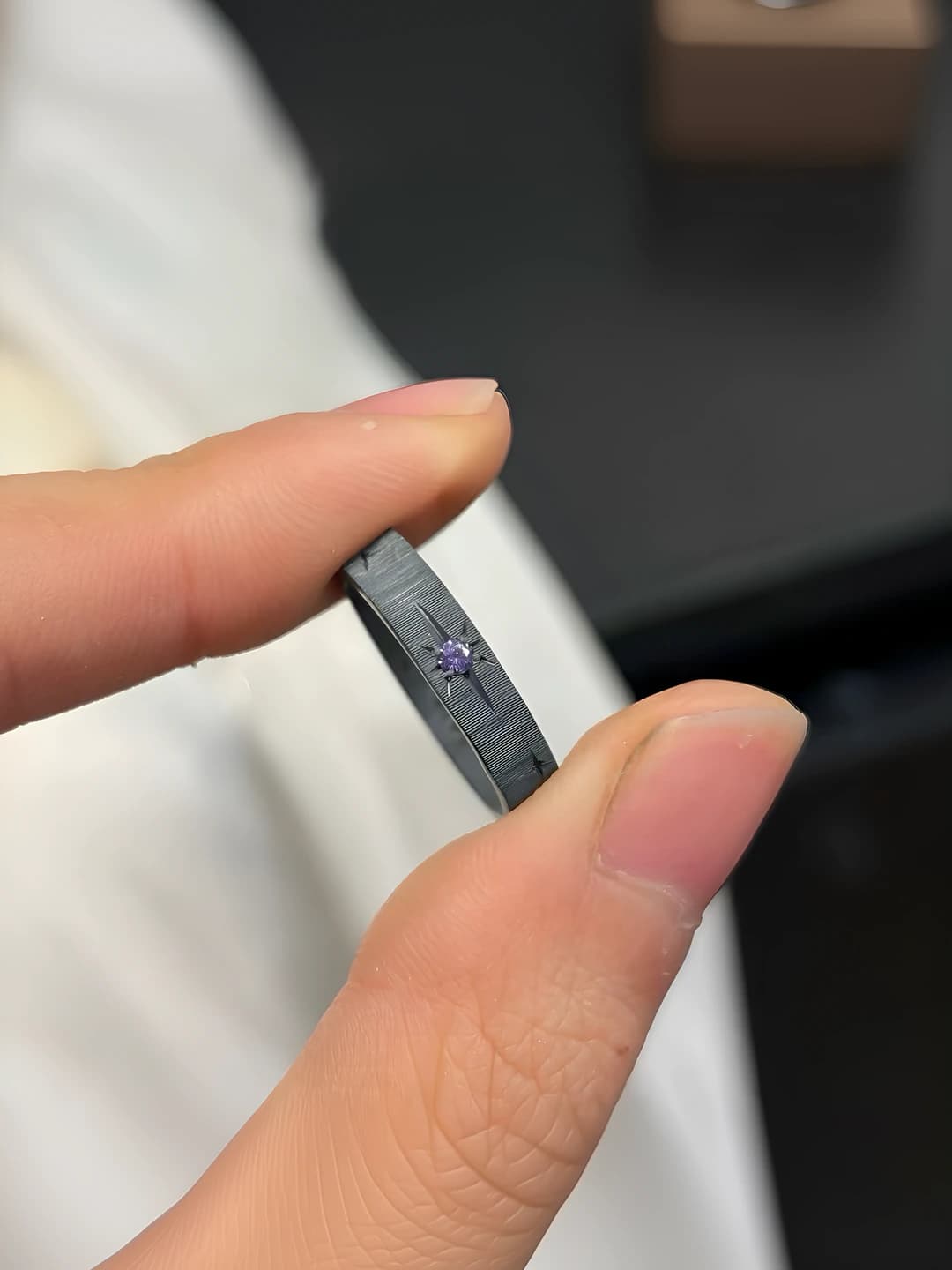 Purple diamond, black