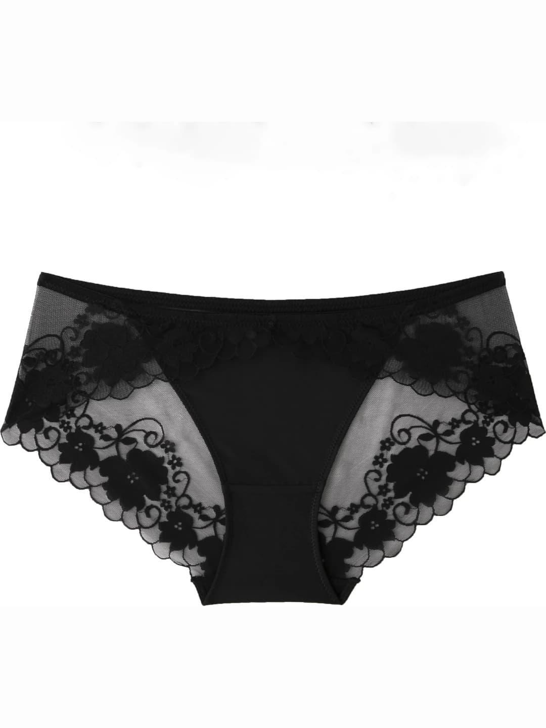 Black floral - 5 pairs