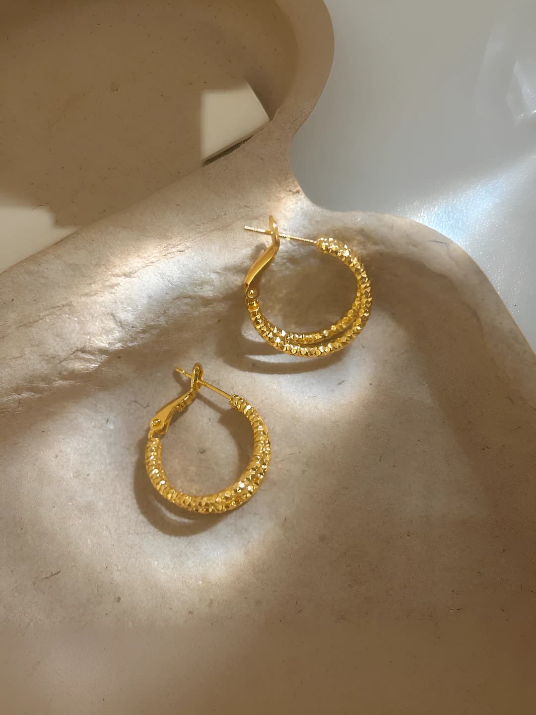 Gold earrings