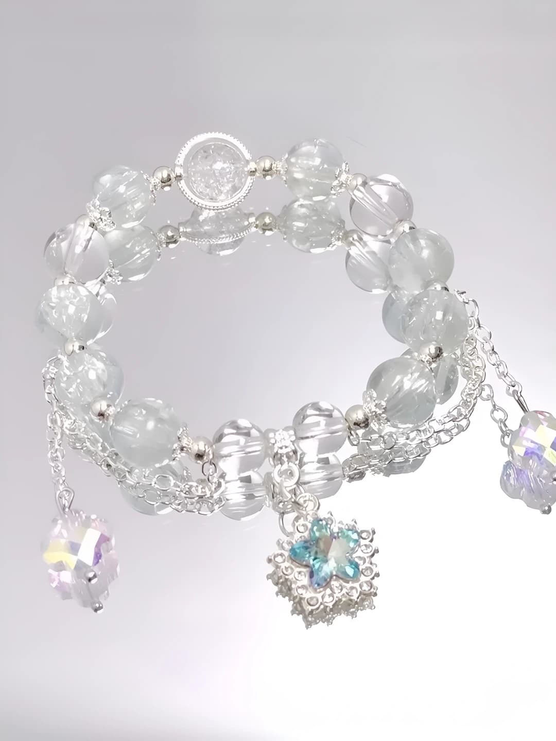 Star clover bracelet blue