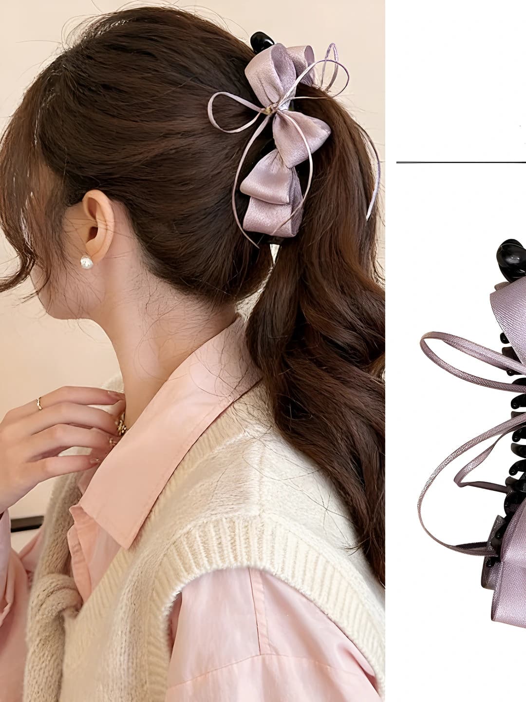2# Pink banana clip, 13 cm