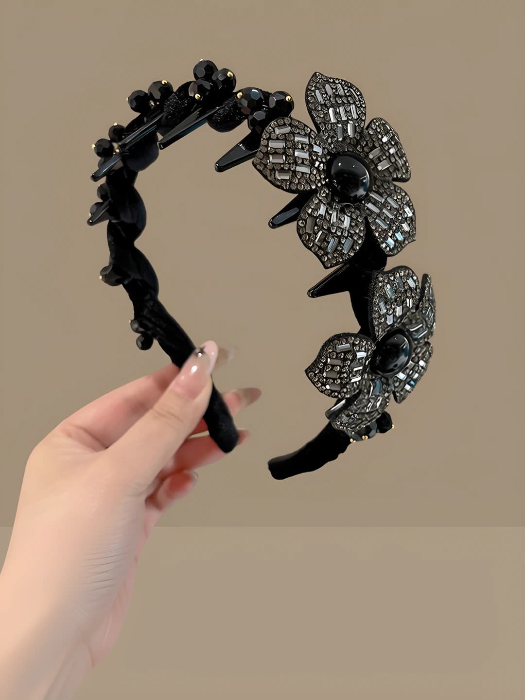 2# Flowers diamond headband