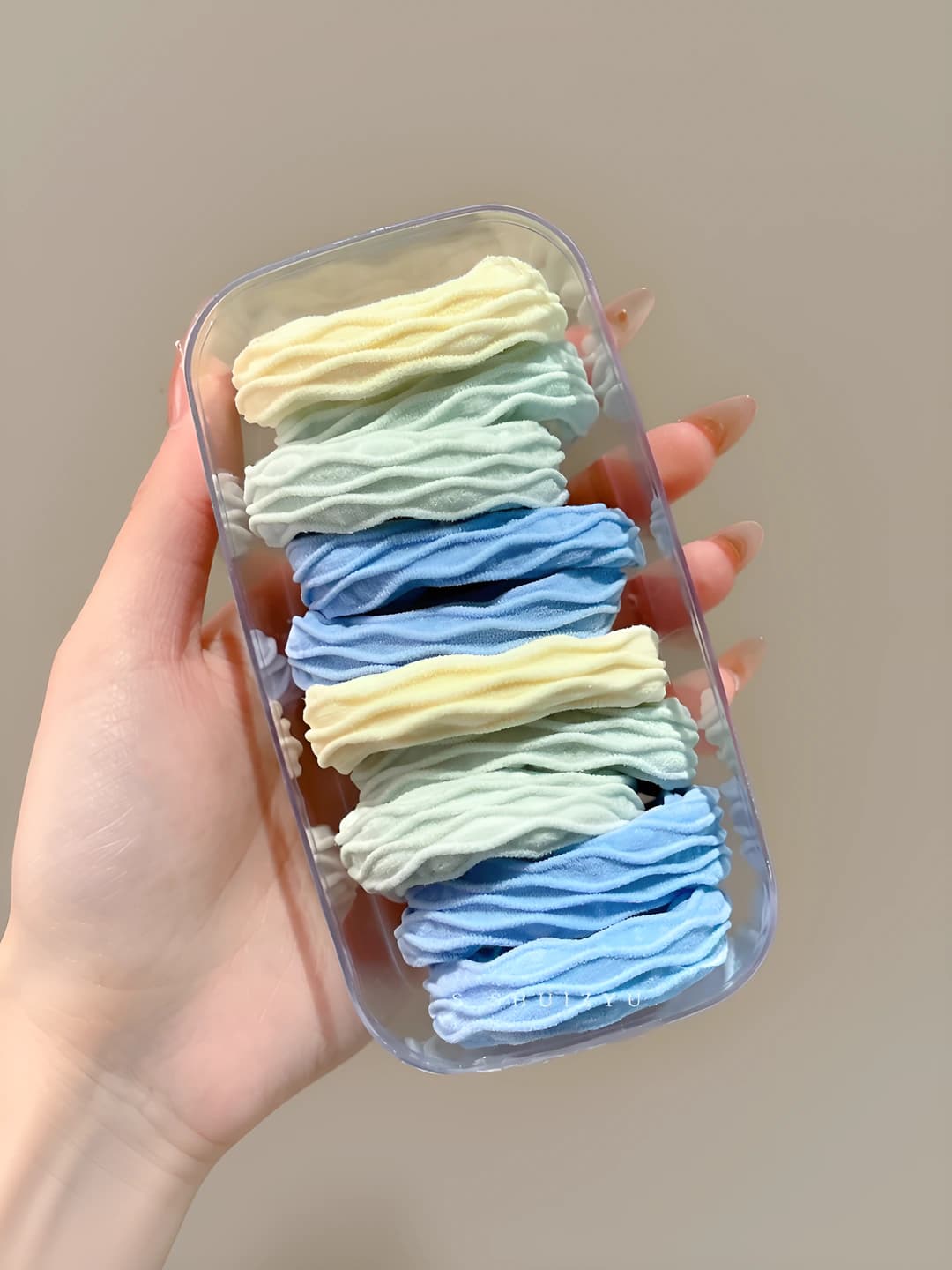 1# Sea salt blue - patterned, 10 pcs