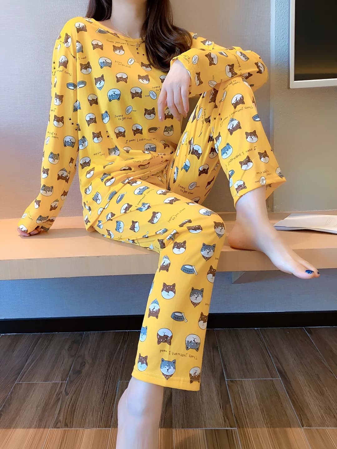 Long sleeve - Yellow puppy
