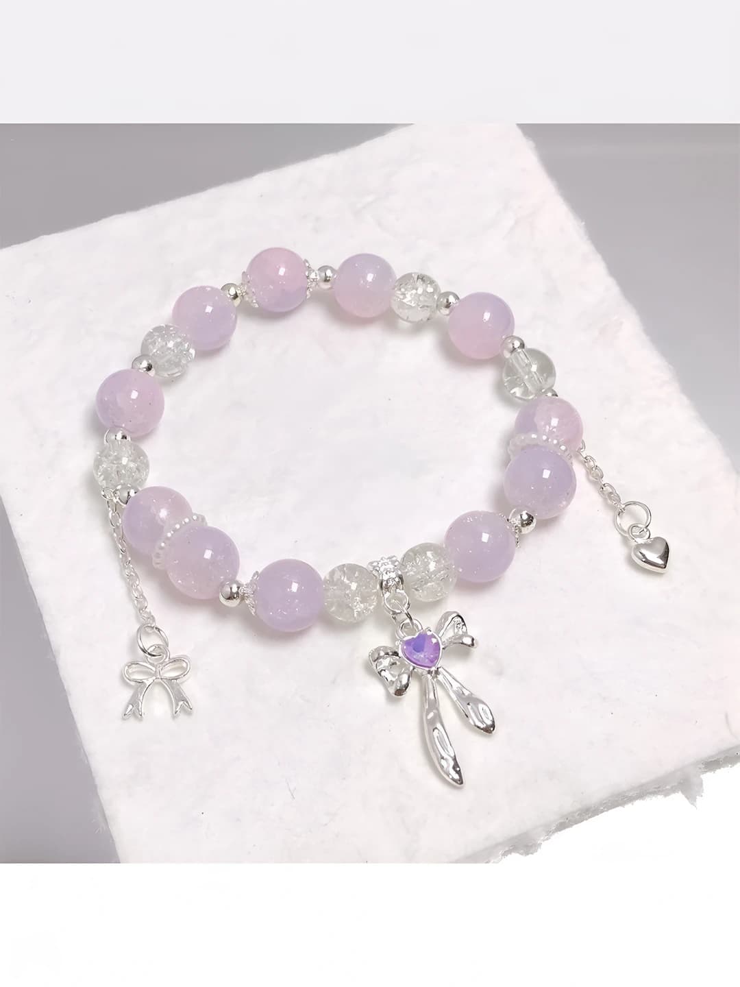 Heart and bow, purple