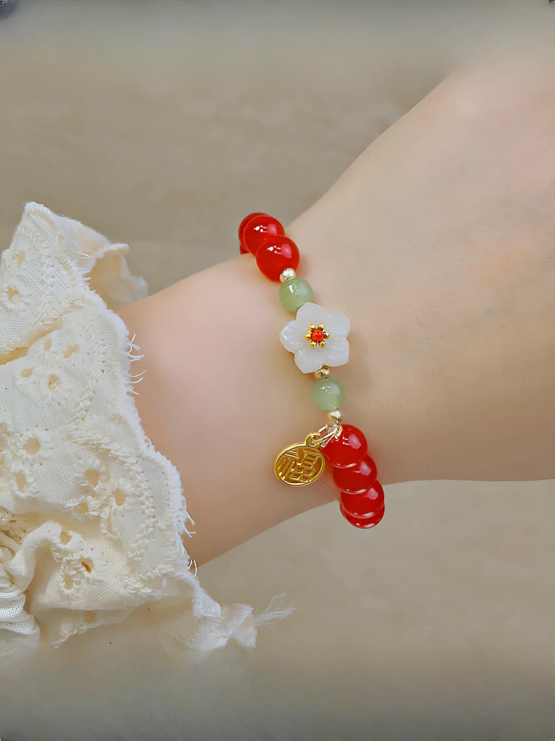 11# Red beads - Lily of the valley