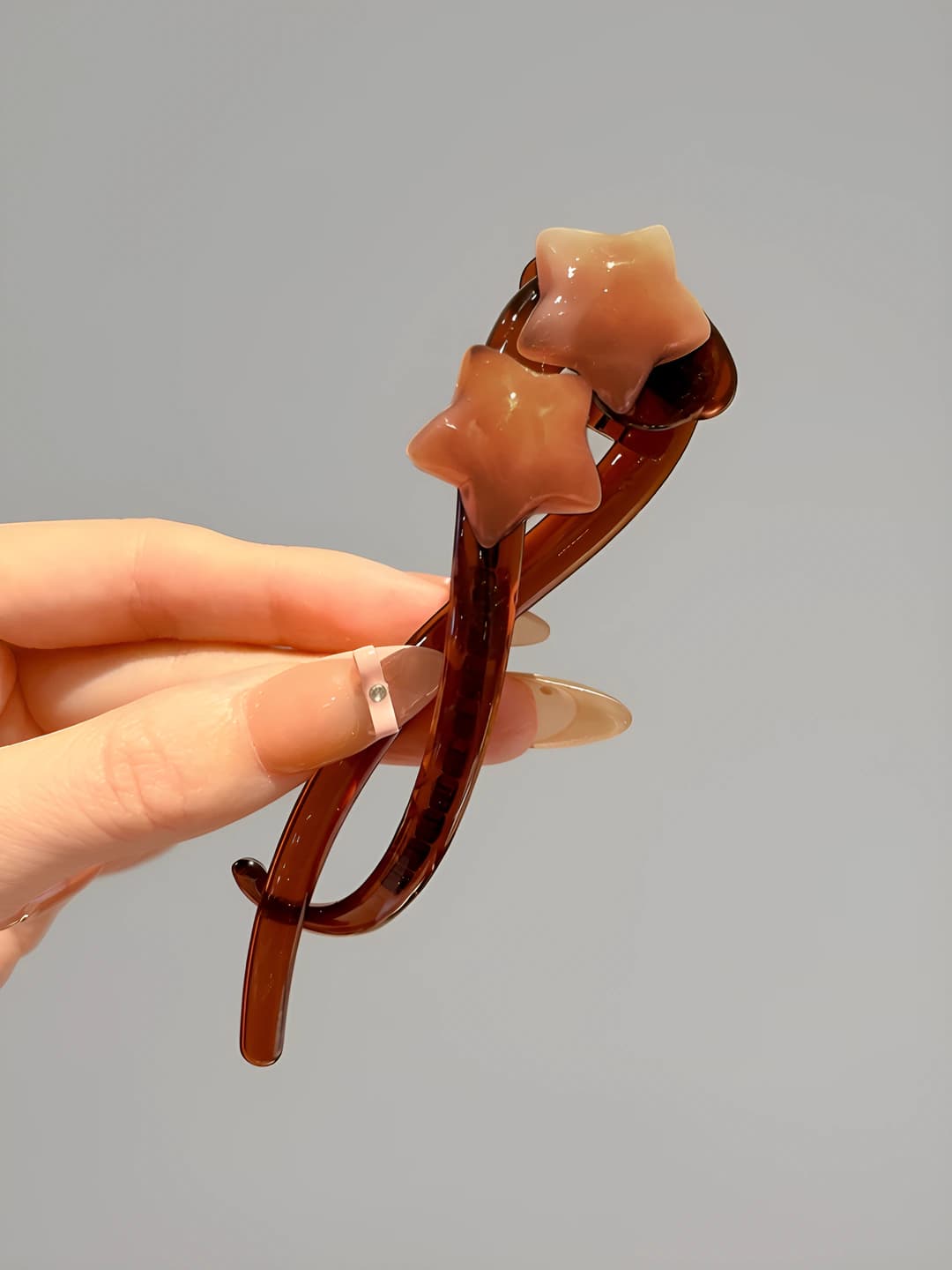 Кофейный, звёзды, 10.5 см