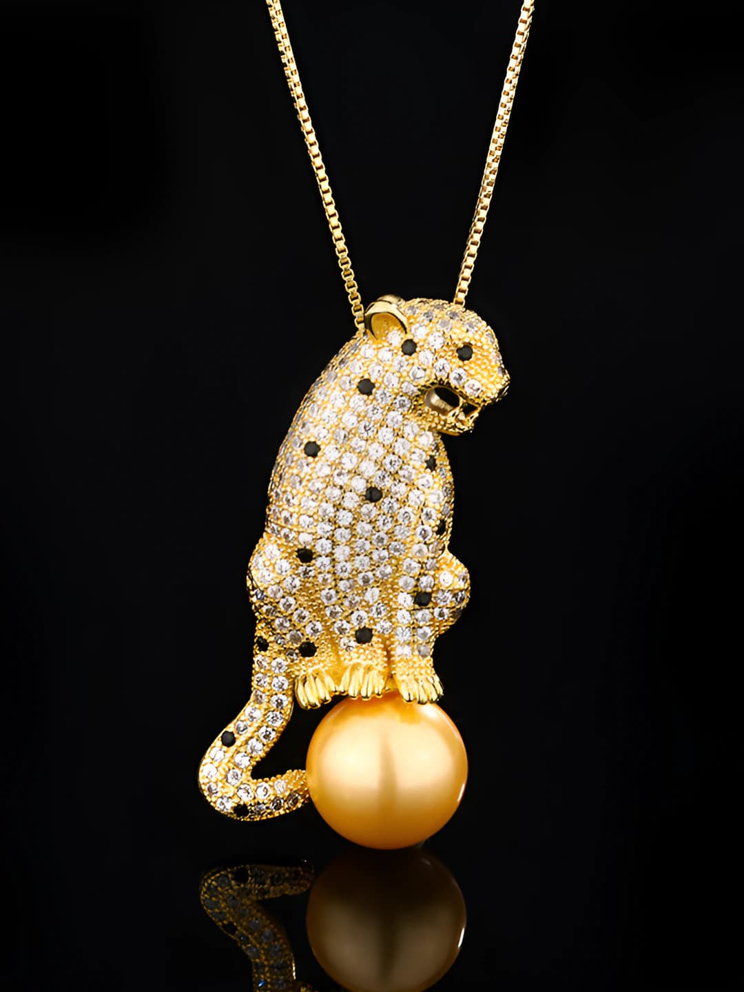 Gold bead gold pendant