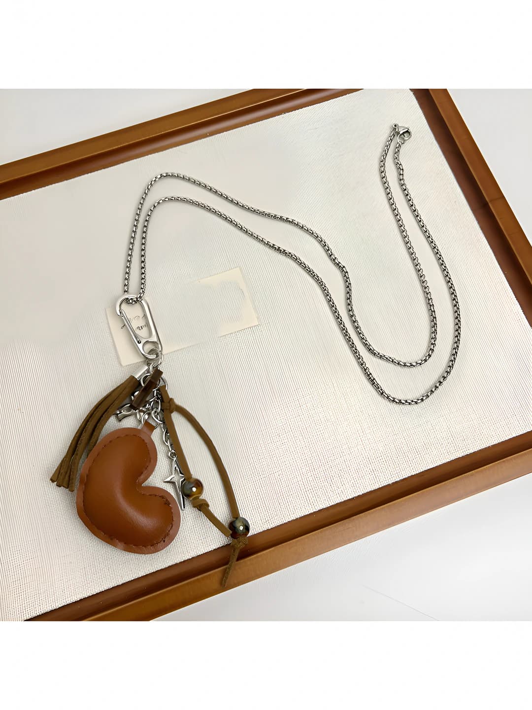 Coffee heart necklace