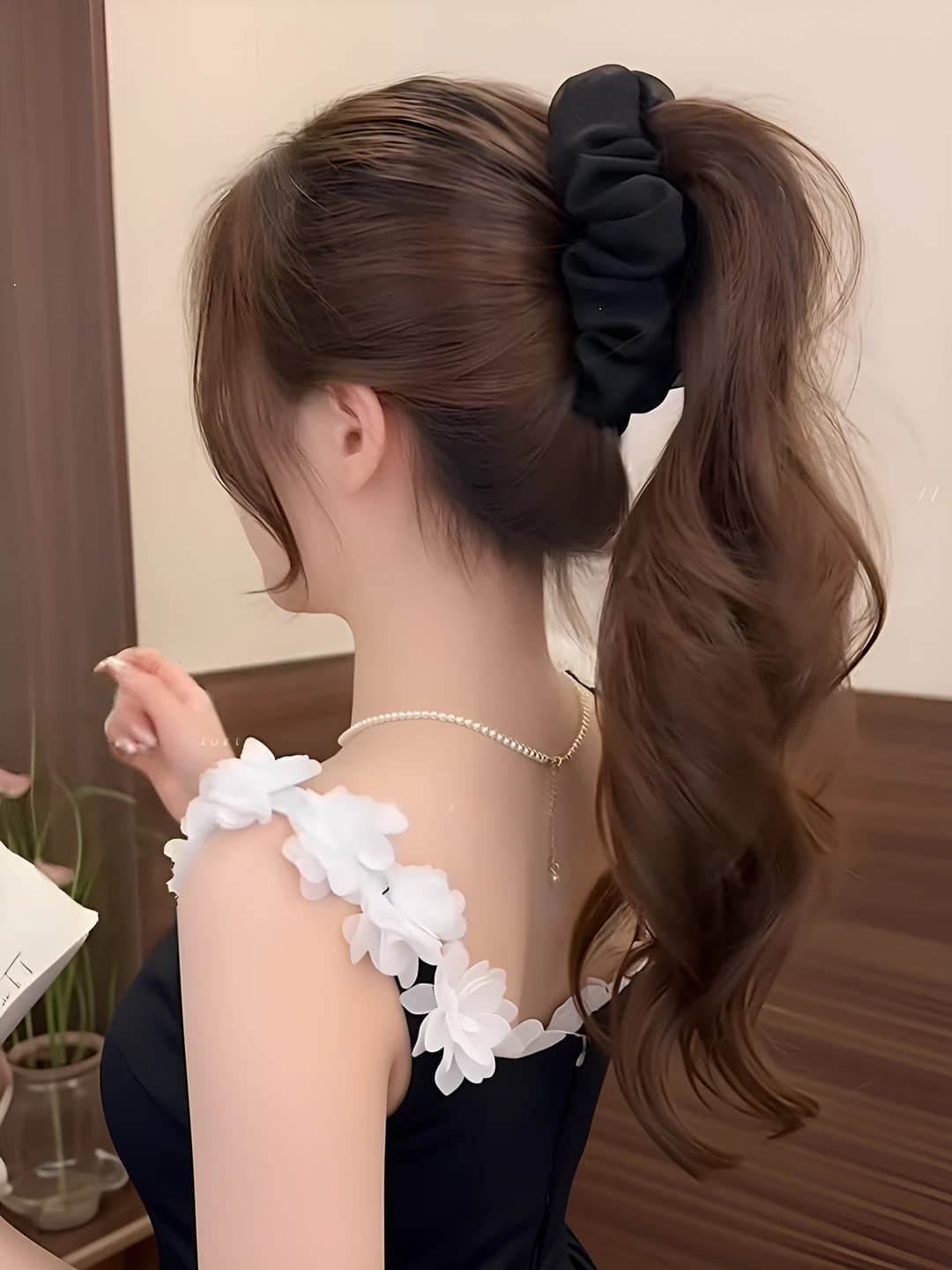 3# Чистый чёрный банан-клип ~13cm