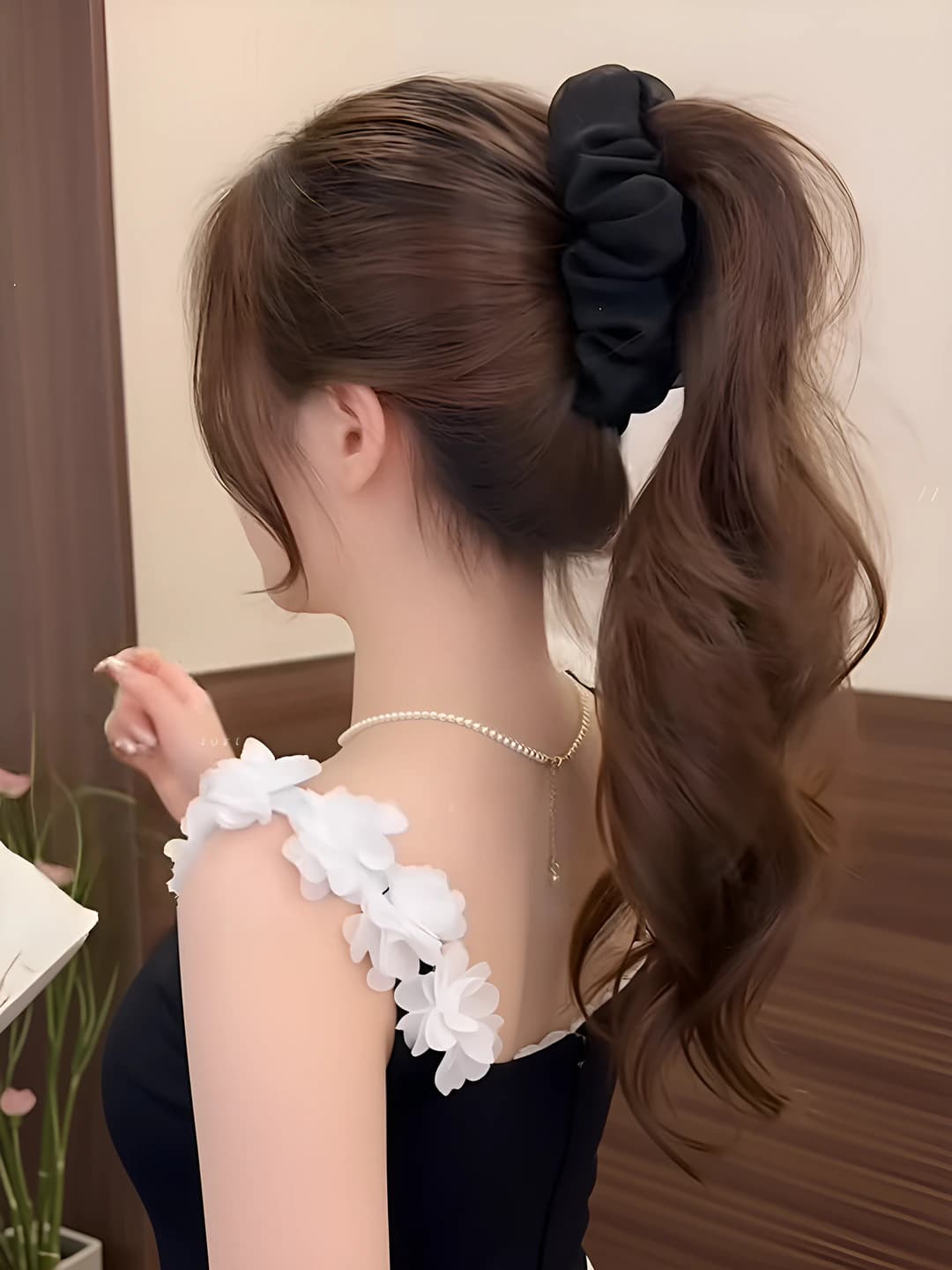 3# Чистый чёрный банан-клип ~13cm