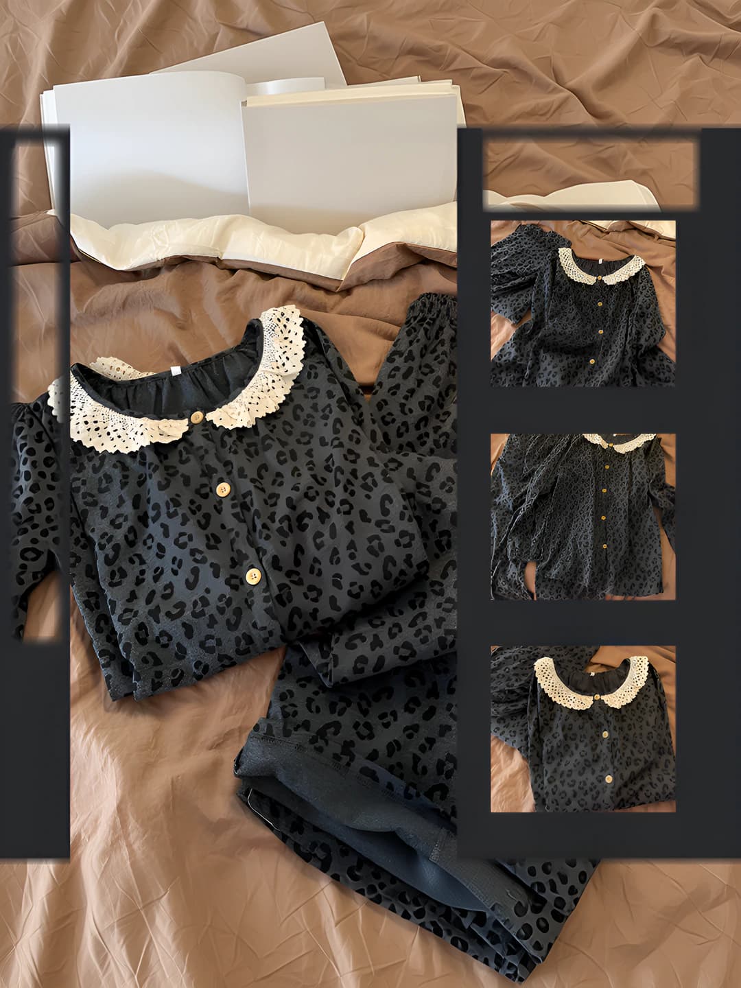 Leopard lace bra