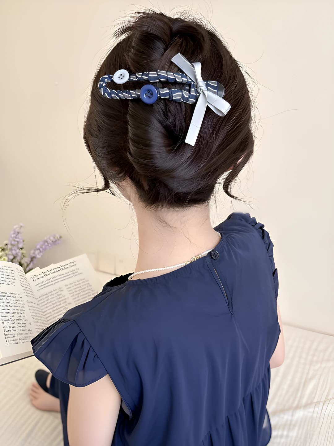 11# Grey button clip 11.5 cm