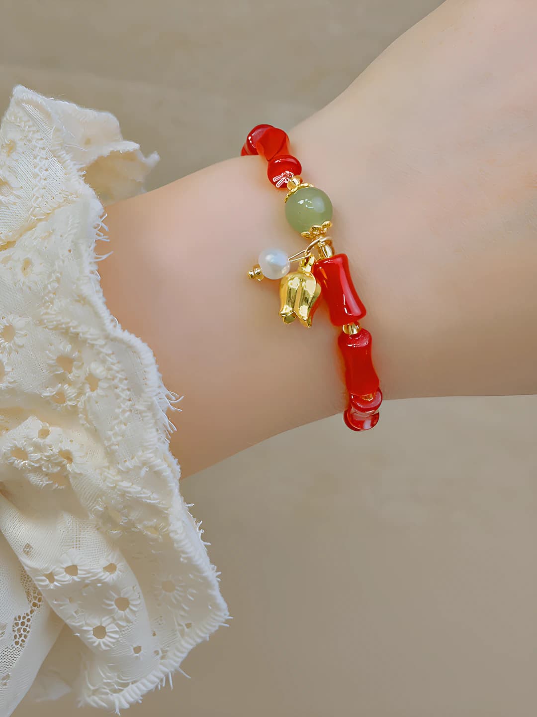 20# Red bamboo - Gold rose