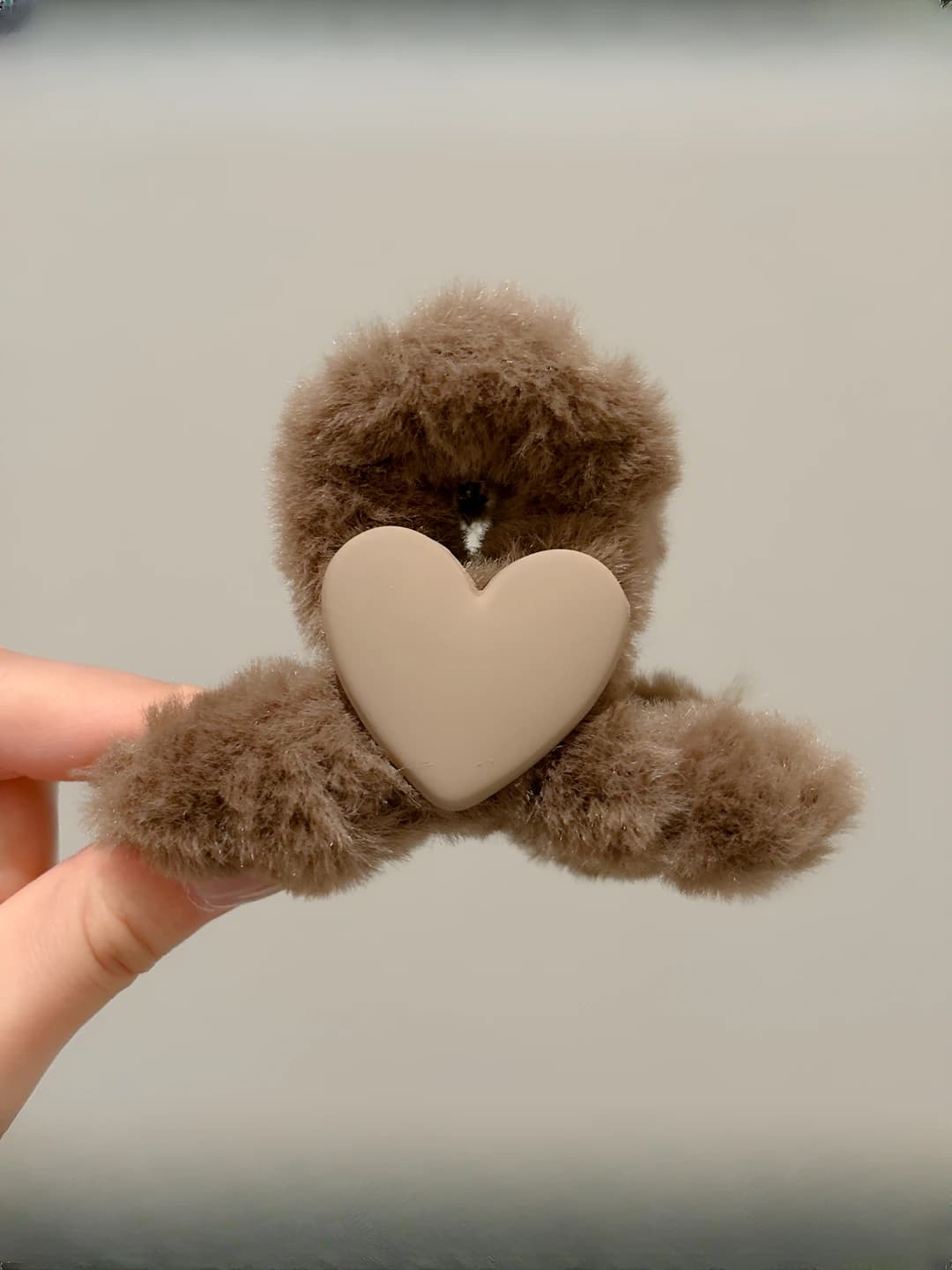Coffee plush heart approx 8.5 cm