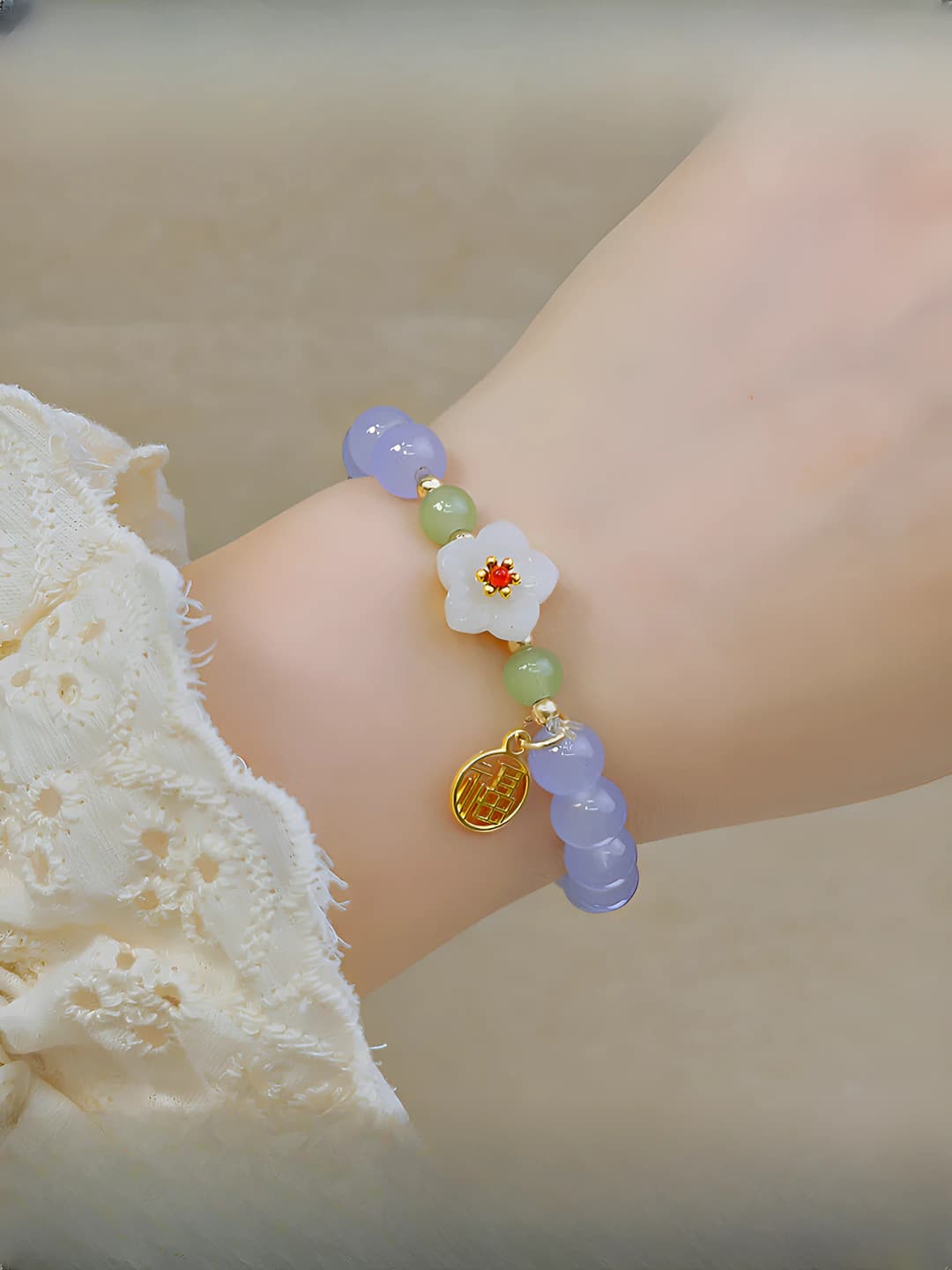 9# Purple beads - Lily of the valley