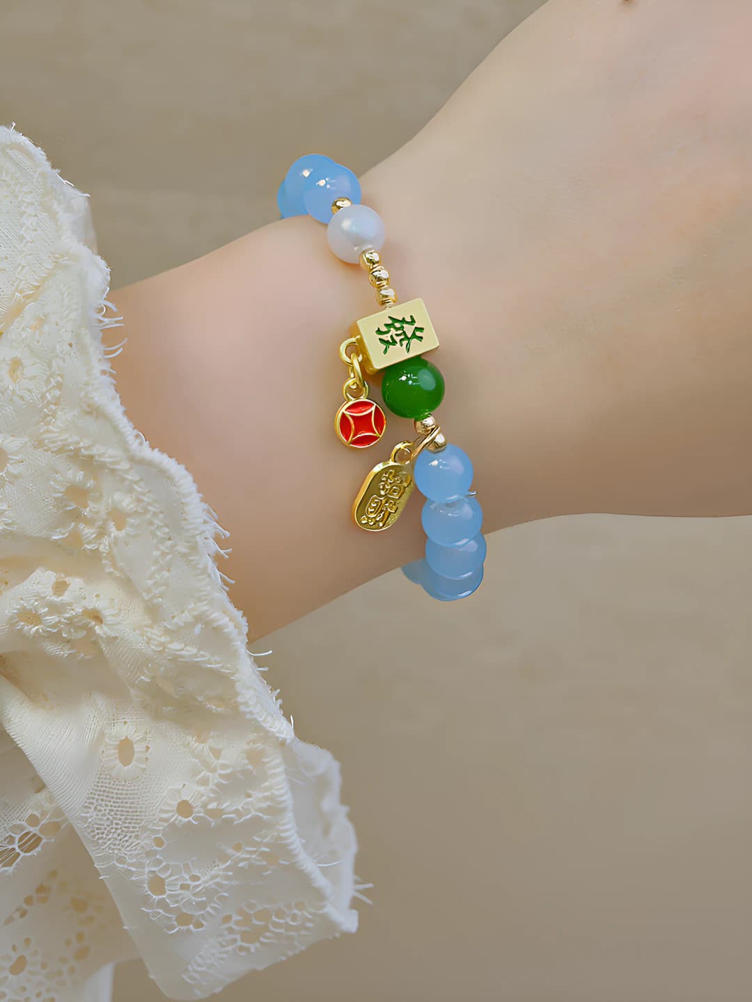 51# Blue beads - Attract Wealth