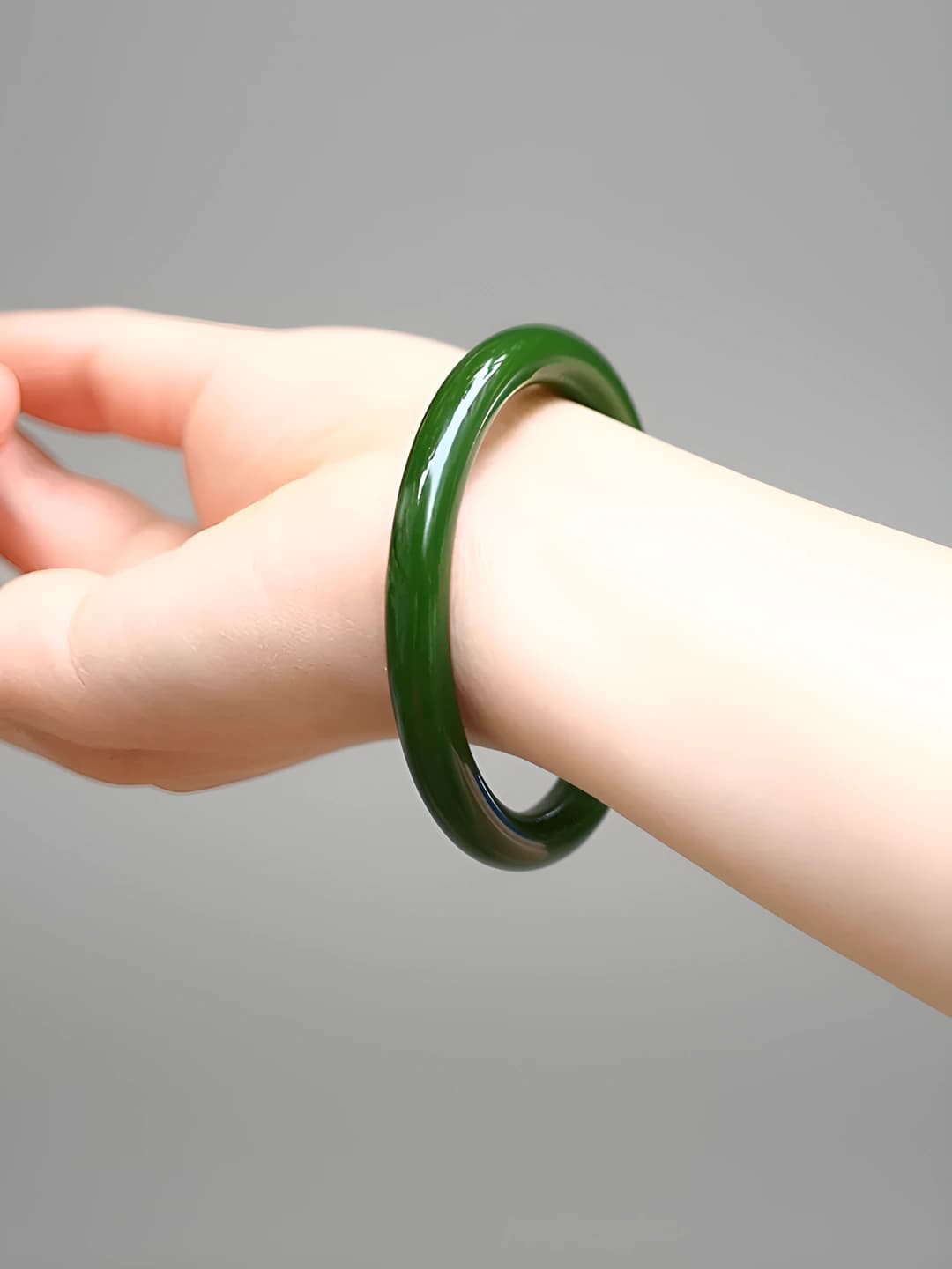 Толстый браслет, Тёмно-зелёный, 58mm