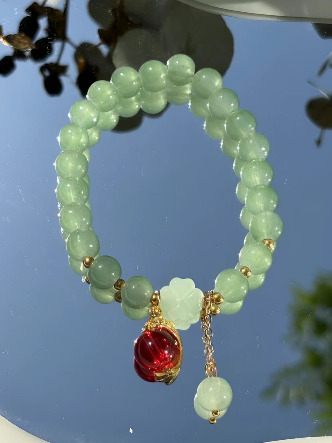 S048 red dragon jade bracelet