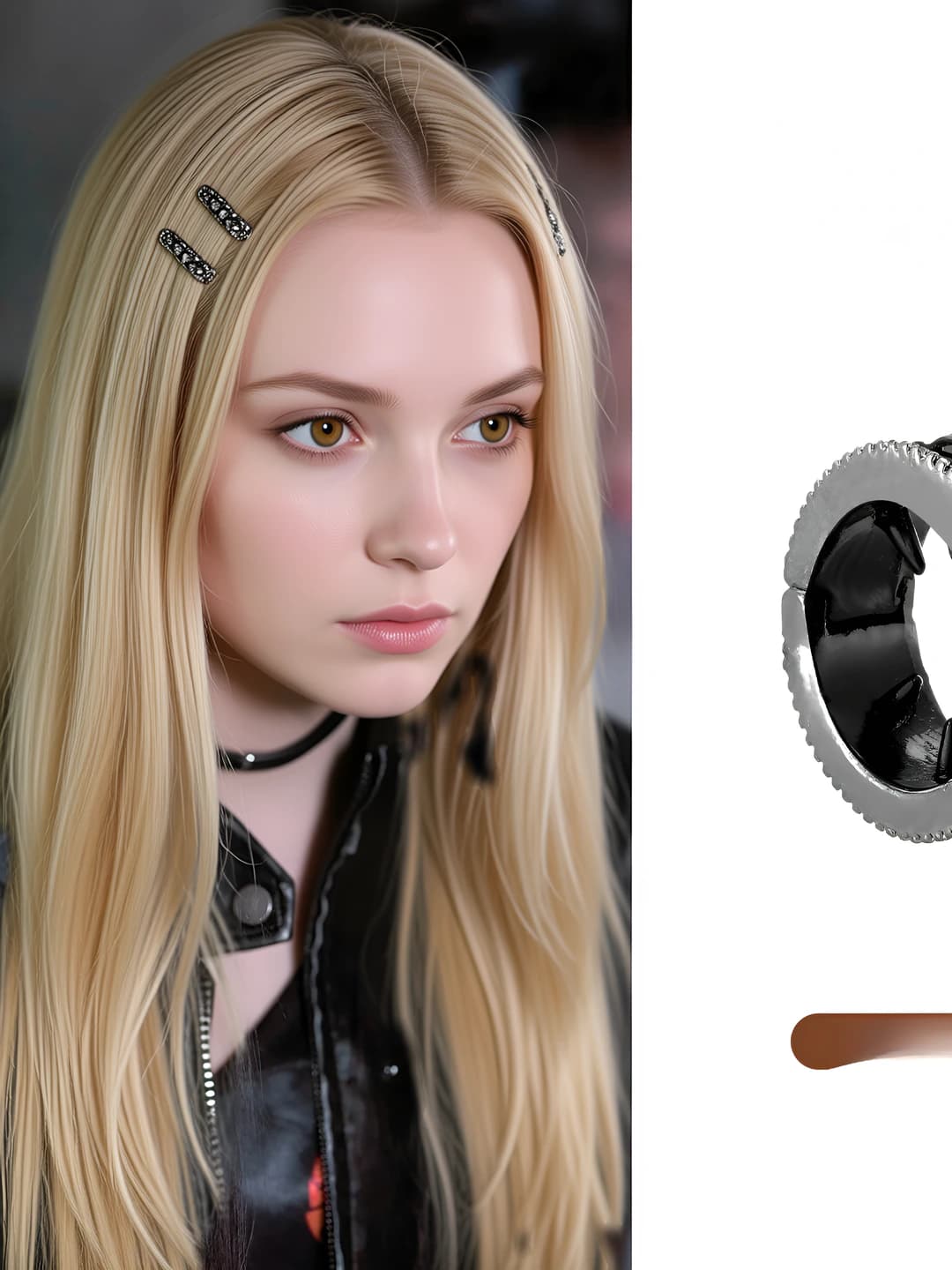 12# All black clip, ~1.5 cm
